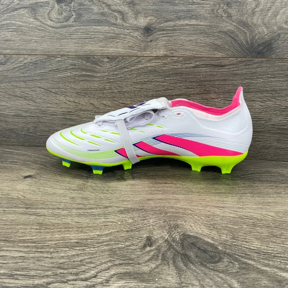 Adidas Predator League FT Soccer Cleats Mens Size 9 White Pink Lemon ID1320